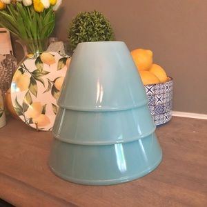 RARE fire king vintage delphite blue bowls
